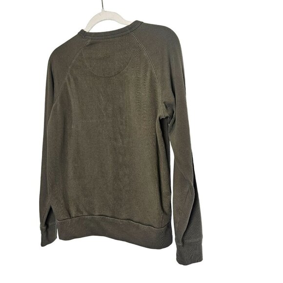 Muji Womens Olive Green Crew Neck Casual Sweatshirt Pull Over Minimalist XS - Picture 2 of 8